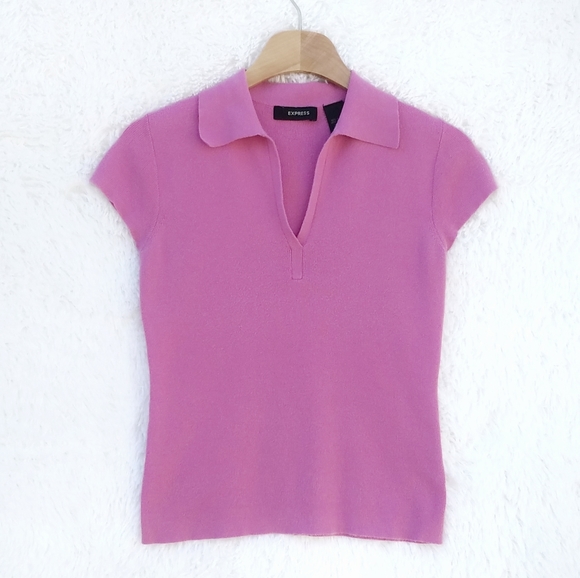 Express Women’s Size M Short Sleeve Knit Top - Picture 2 of 11